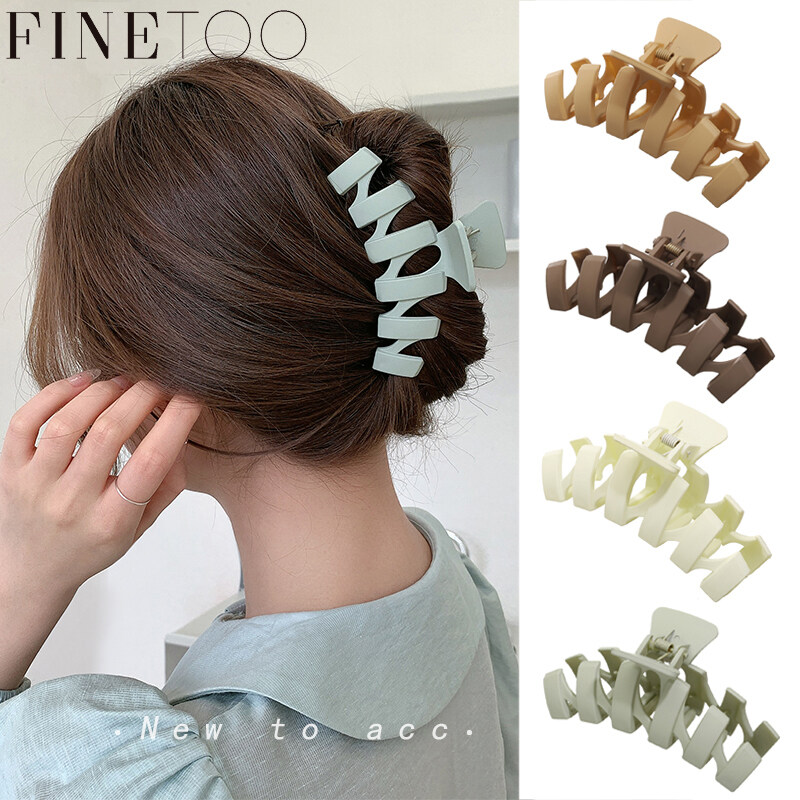 FINE TOO Ins Retro Wave Large Claws Clips Korean Hairpin Women Fashion Hair Accessories