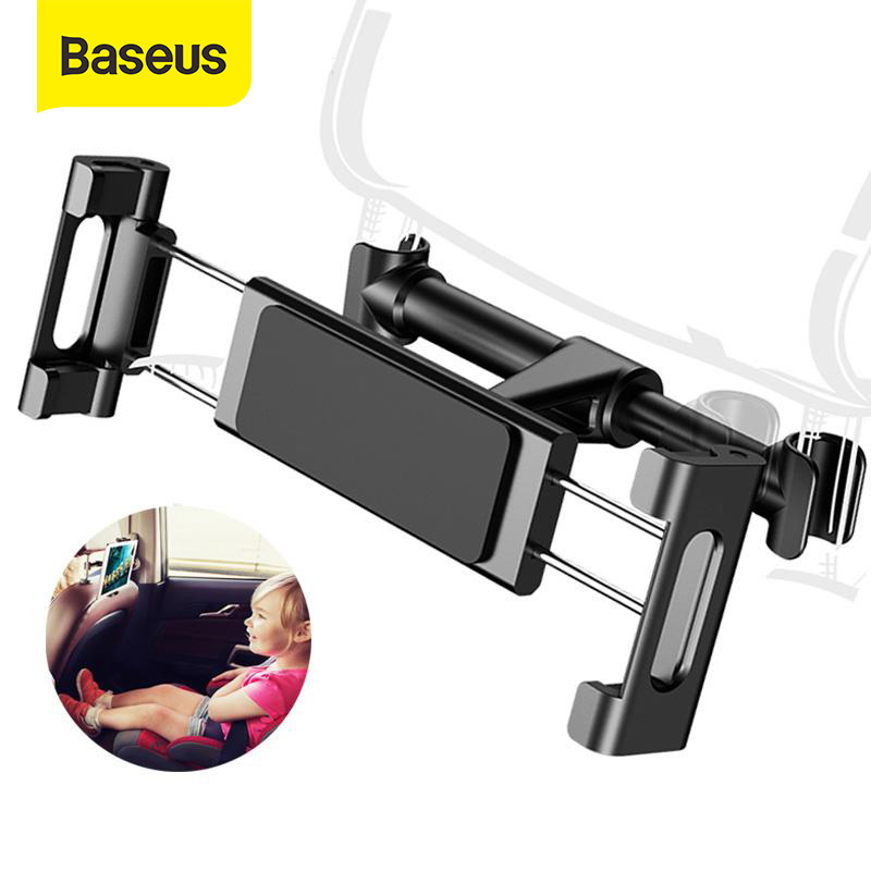 Baseus Car Back Seat Headrest Holder for 4-12.9 inch iPad Car Phone Holder Backseat Mount for Pad Tablet PC Auto Headrest Holder
