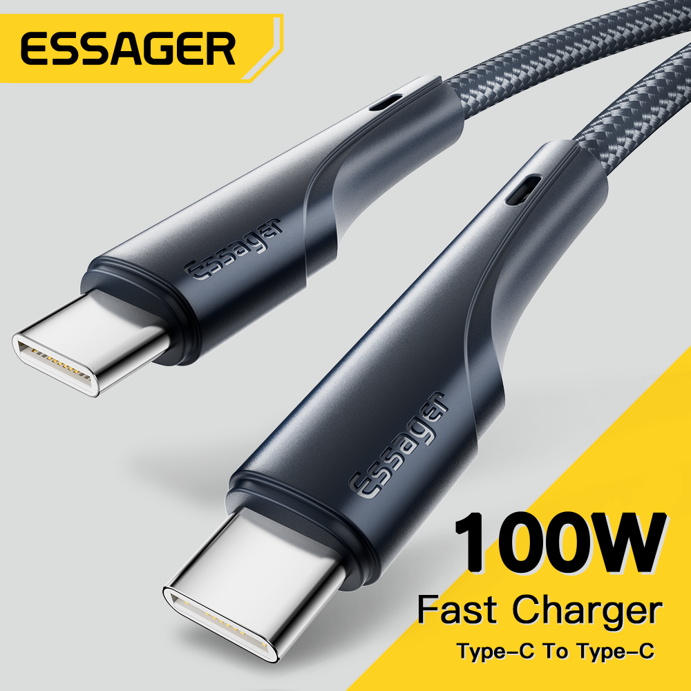 Essager PD 60w/100W USB C To USB Type C Cable USBC PD Fast Charger Cord USB-C Type-c Cable For Xiaomi mi 10 Pro Samsung S20 Macbook Pro