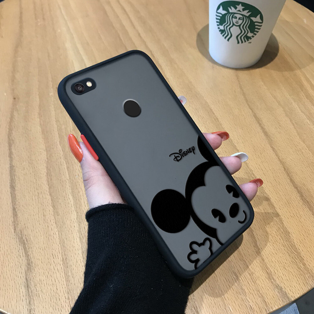 Hontinga Casing Case For Xiaomi Redmi Note 5A Prime Case Cartoon Cute Mouse Frosted Transparent Phone Case Full Back Cover Casing lens Camera Protector Cases Hard Case For Girls For Boys