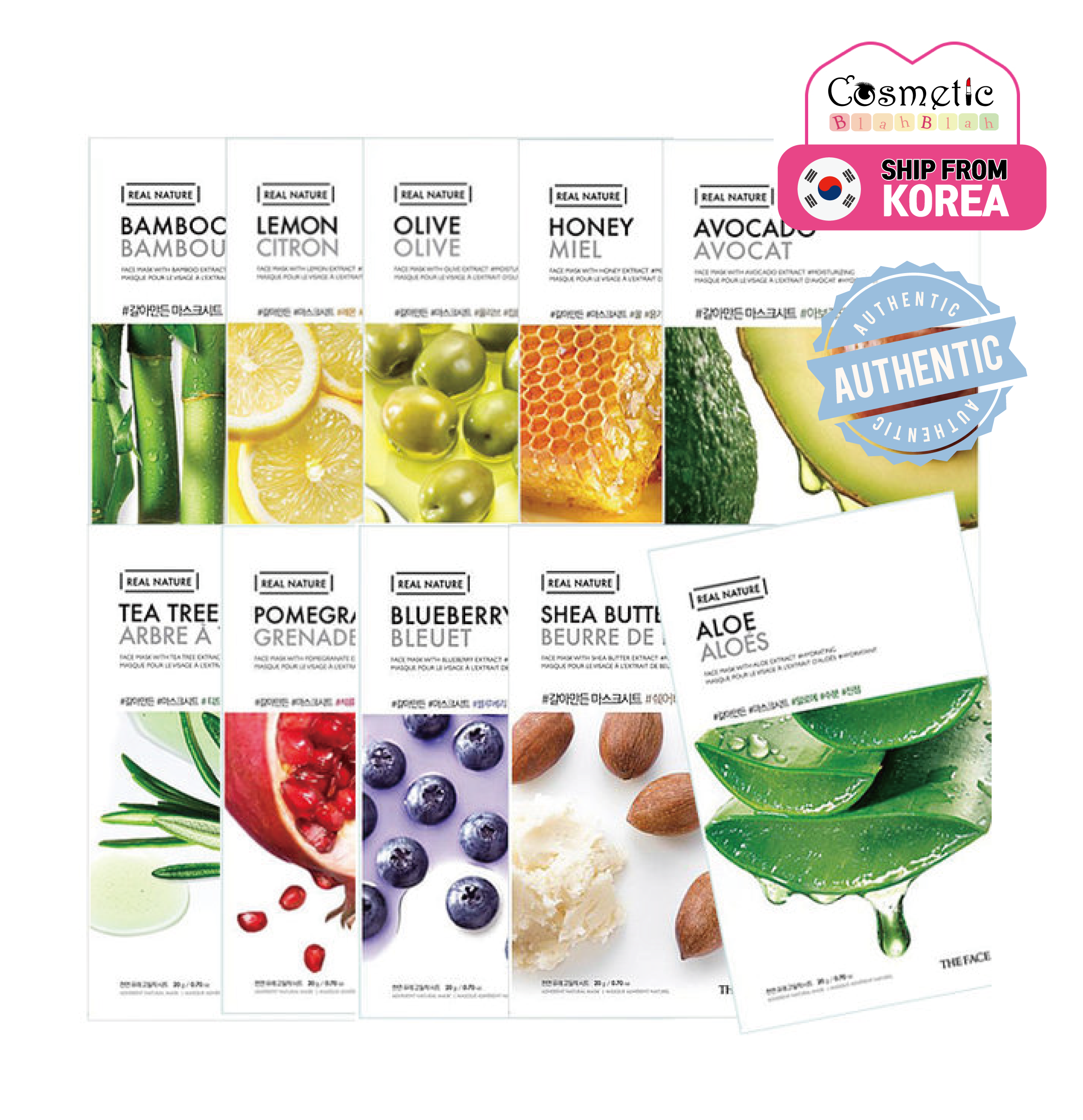 [THE FACE SHOP] Real Nature Facial Mask 1 PC